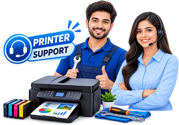 Printer Buddys technician servicing a printer